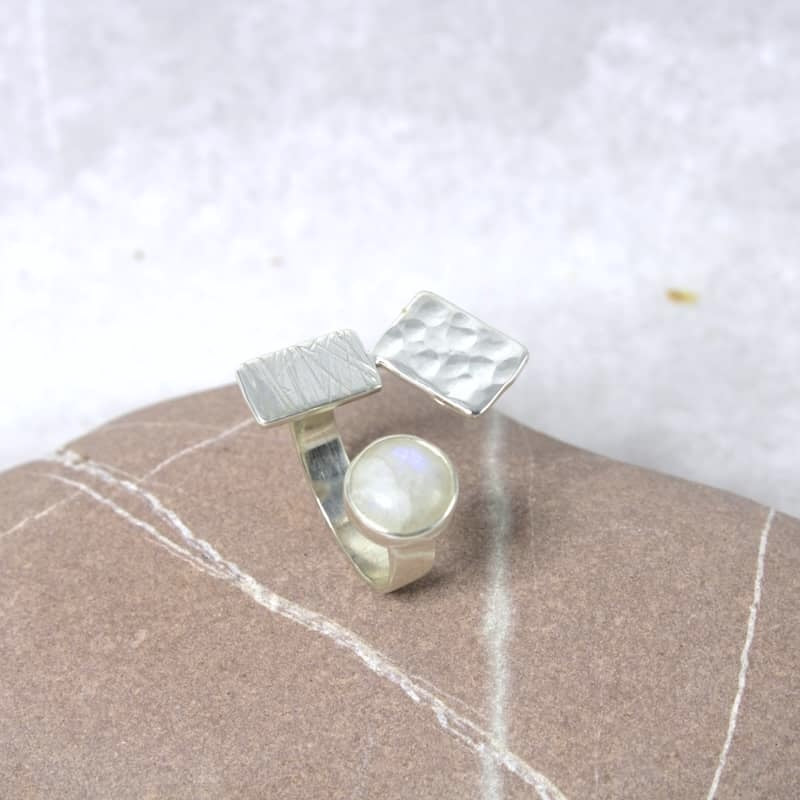 n°18•Bague Plateau Ajustable