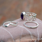 n°120•Bague Multiple Améthyste Modulable.