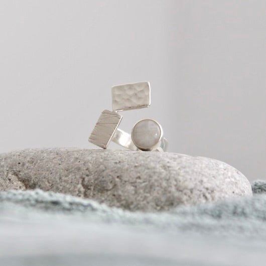 n°18•Bague Plateau Ajustable