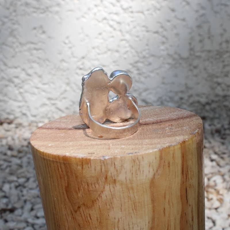 n°96•Bague Organique Bleue