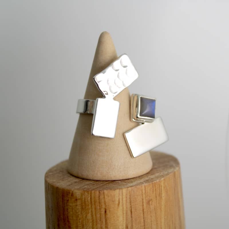 n°28•Bague Plateau Ajustable