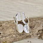 n°136•Bague Galet Texturée