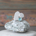 n°96•Bague Organique Bleue