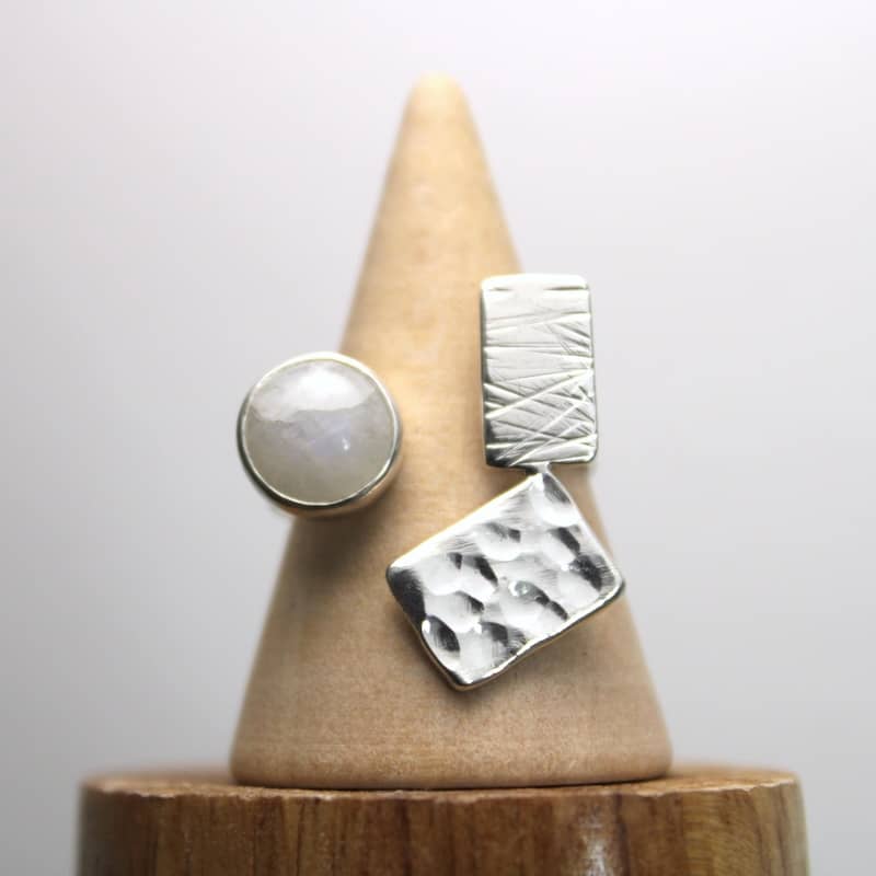 n°18•Bague Plateau Ajustable