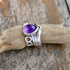 n°120•Bague Multiple Améthyste Modulable.