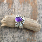 n°120•Bague Multiple Améthyste Modulable.