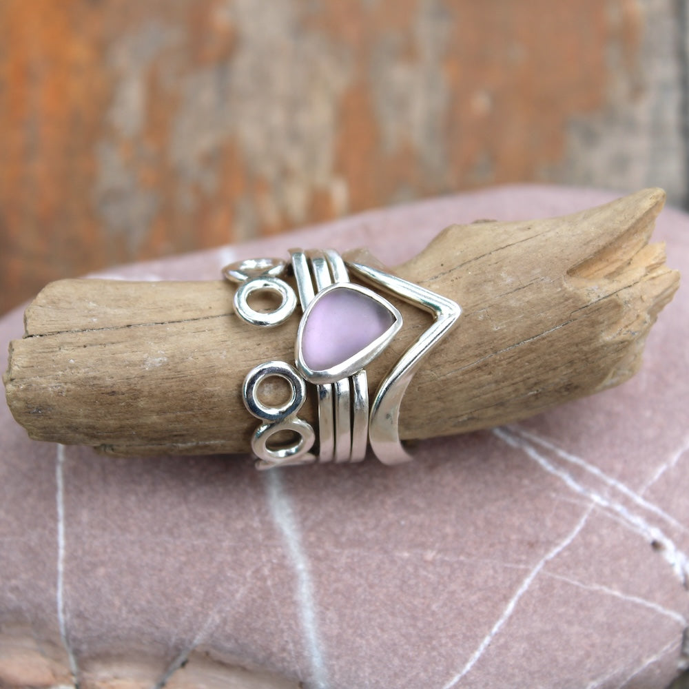 n°122•Bague Multiple Sea Glass Modulable.