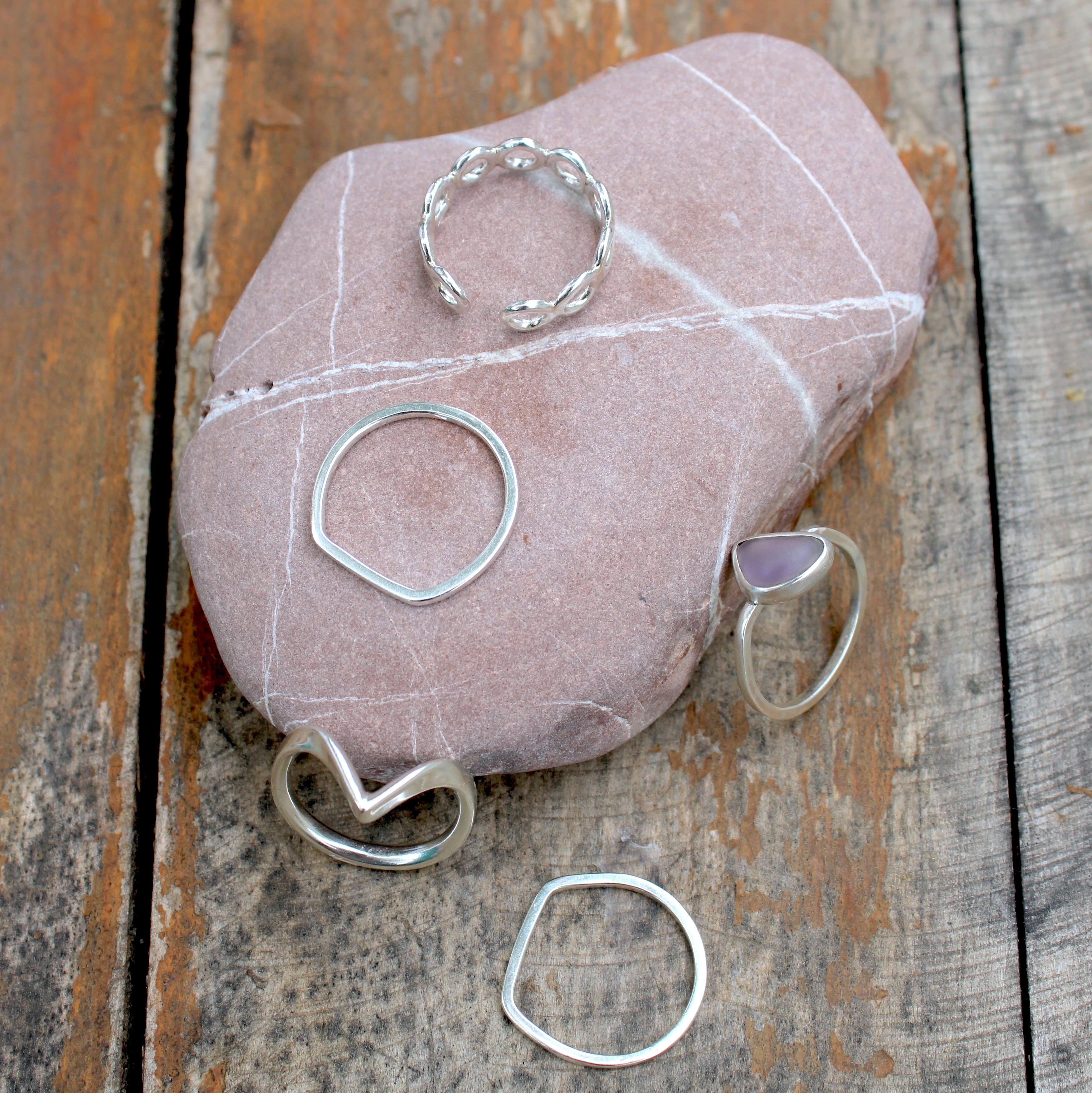 n°122•Bague Multiple Sea Glass Modulable.