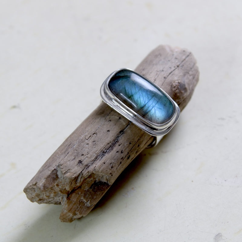 n°50•Bague Rectangulaire Labradorite